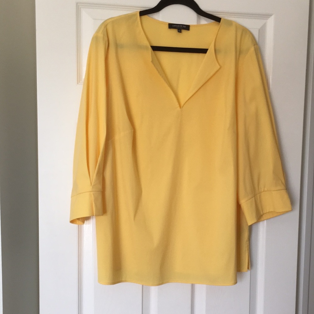 Lafayette 148 New York new size 2X yellow top